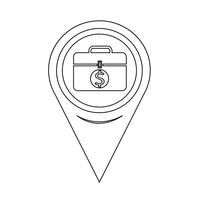 Map Pin Pointer Money icon vector