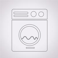 Washing machine icon vector