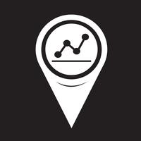 Map Pointer Graph Icon vector