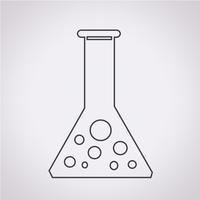 test tube icon vector