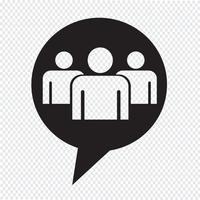 Speech bubble Group people icon vector