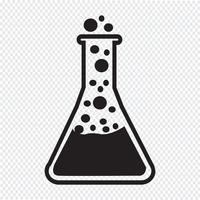 Test tube icon vector