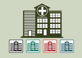 Hospital building icon design in illustration vector