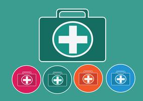 First aid kit icon vector