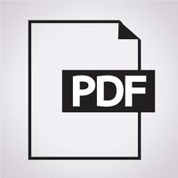 Icono de PDF símbolo de signo vector