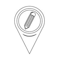 Map Pointer Pencil Icon vector