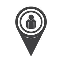 Map Pointer Person Icon vector