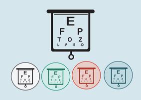 Test table with clarity and blurred vision eye, chart check eyevision.  Visual impairment, myopia correction. Vector illustration 7178928 Vector  Art at Vecteezy