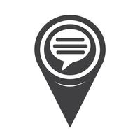 Map Pointer Comment Icon vector
