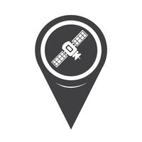 Map Pointer Satellite Icon vector