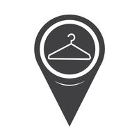 Map Pointer Clothes Hanger Icon vector