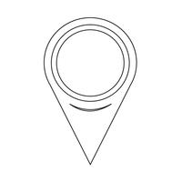 Map pointer icon vector