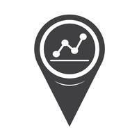 Map Pointer Graph Icon vector