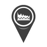 Map Pointer Graph Icon vector