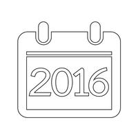 Calendario para 2016 vector