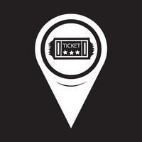 Map Pointer Ticket Icon vector