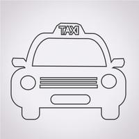 Icono de taxi de coche vector