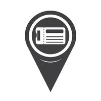 Map Pointer Ticket Icon vector