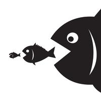 big fish eat little fish vector