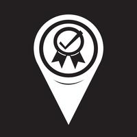 Map Pointer Certified Icon vector