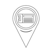 Map Pointer Ticket Icon vector