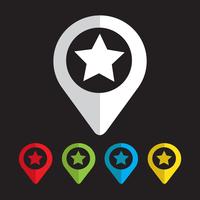 Map Pointer Star Icon vector