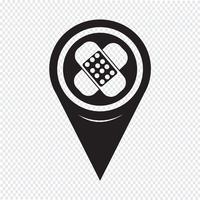 Map Pointer Plaster Icon vector
