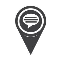 Map Pointer comment icon vector