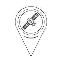 Map Pointer Satellite Icon vector