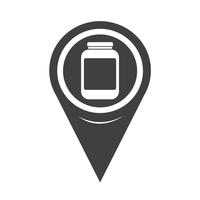 Map Pointer Jar Icon vector