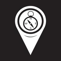 Map Pointer Compass Icon vector