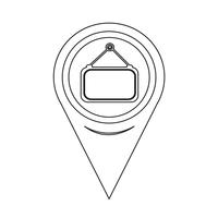 Map Pointer Blank Label Icon vector