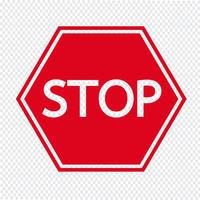 Icono de señal de stop vector