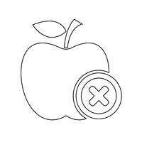 icono de manzana símbolo de signo vector