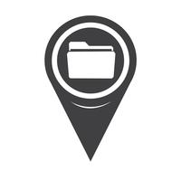 Map Pointer Folder Icon vector