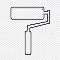paint roller icon vector