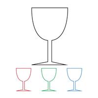 Icono de bebida de cristal vector