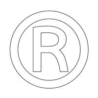 Registered Trademark icon vector