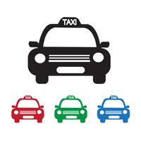 Icono de taxi de coche vector
