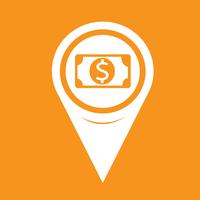 Map Pin Pointer Money icon vector