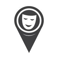 Map Pointer Theatrical Masks Icon vector
