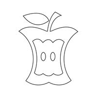 icono de manzana símbolo de signo vector