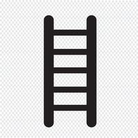 icono de escalera símbolo de signo vector