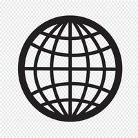 Globe Icon  symbol sign vector