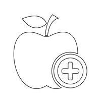 icono de manzana símbolo de signo vector