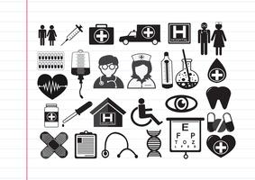 Medical Icons  Symbol Sign vector