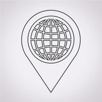 Map pointer icon vector