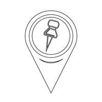 Icono de puntero del mapa vector