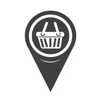 Map Pointer Shopping Basket Icon vector