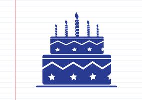 Icono de pastel de cumpleaños vector
